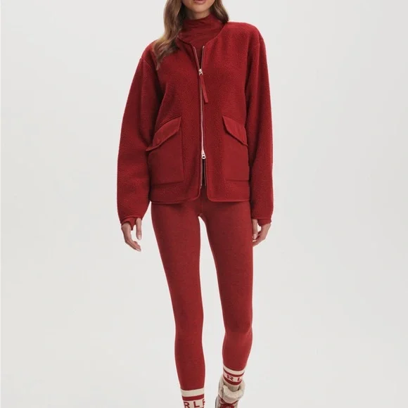 Varley Women's Marina Fleece in Red Dahlia NWT